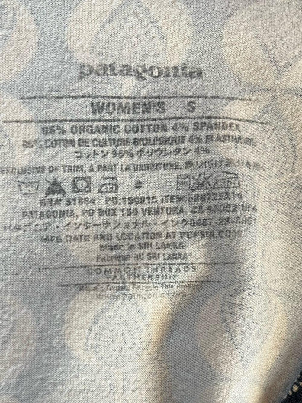 Patagonia V-Neck Geometric Organic Cotton Dress MCM 3/4 Sleeve Faux Wrap Margot - Picture 2 of 4